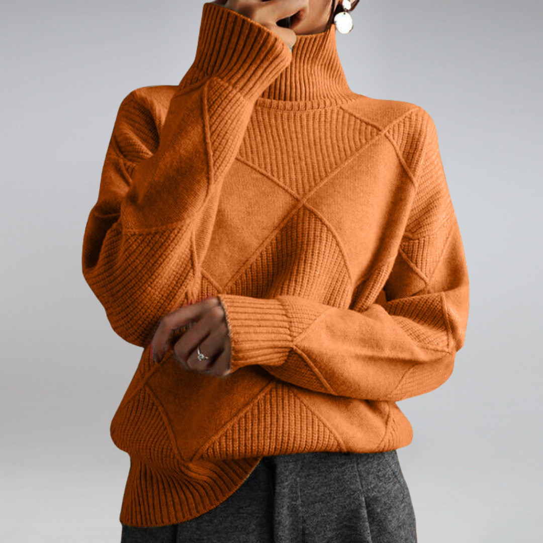 Women's Stylish Cashmere Roll Neck Thick Sweater