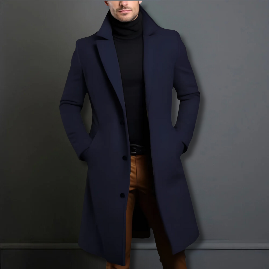 Men’s Classic Formal Warm Long Overcoat