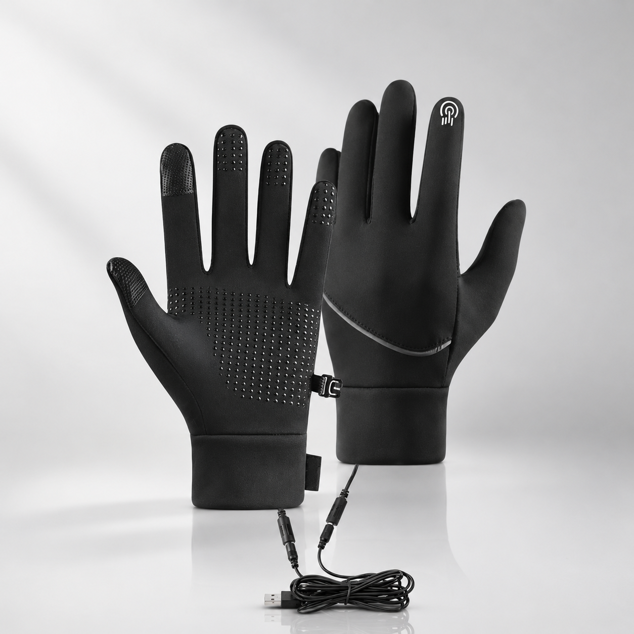 Heated Winter Gloves USB Rechargeable Touchscreen Cycling Windproof