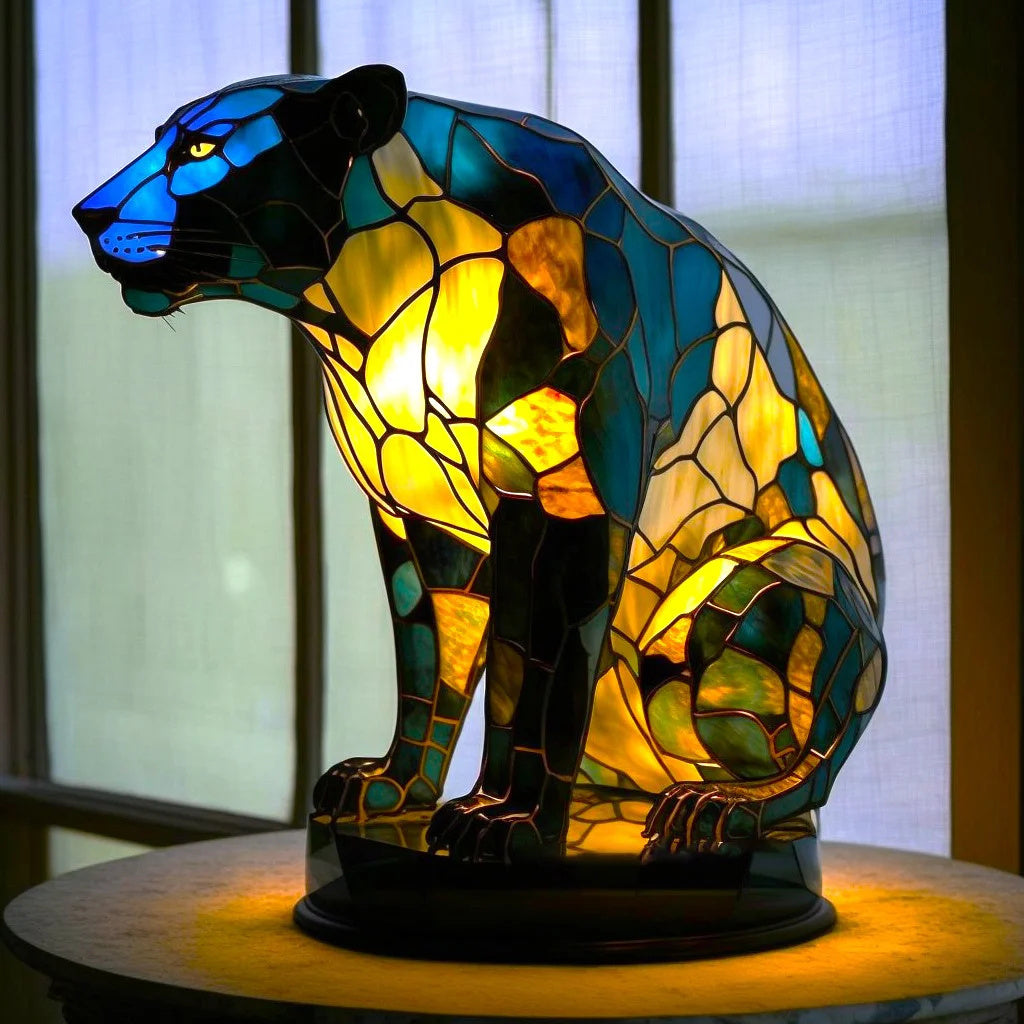 Stained Glass Table Lamp Animal Decorative Light - Image 16