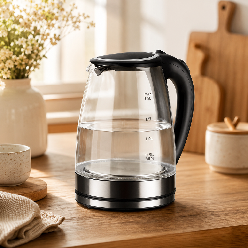 1.8L Electric Glass Kettle with LED Illumination