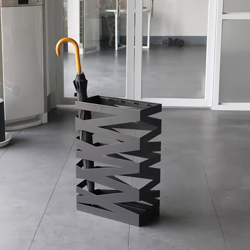 Umbrella Stand Modern Iron Entryway Holder Large Capacity