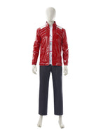Mens 3 Piece Faux Leather 80s Pop Star Costume - Image 6