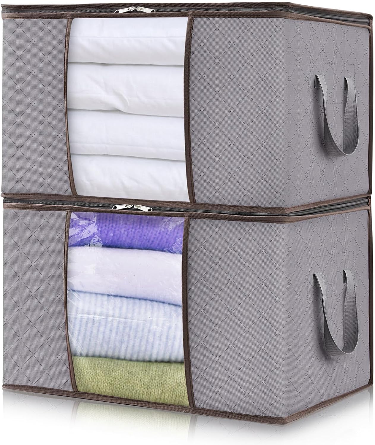 Foldable Storage Boxes with Handles and Front Window - Image 6