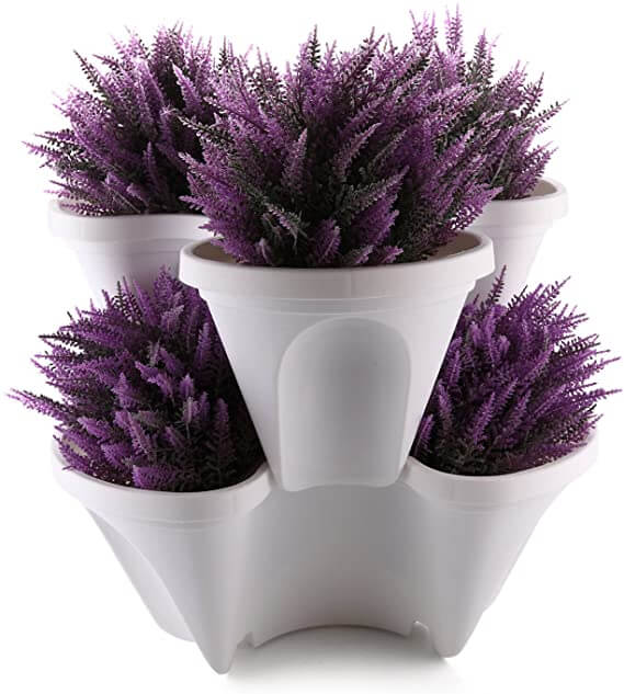 Skorter | Space-saving stackable plant pots – Vertical planting system with wheels - Image 2