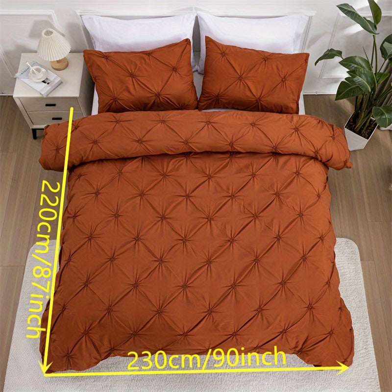 Duvet Cover Set | Quilted Texture | Breathable All-Season Comfort | Polyester - Image 62