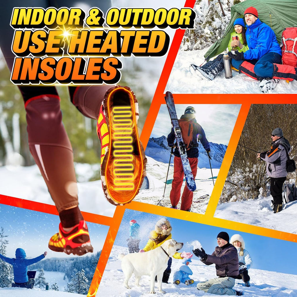 Rechargeable Heated Insoles for Winter Boots with Remote Control