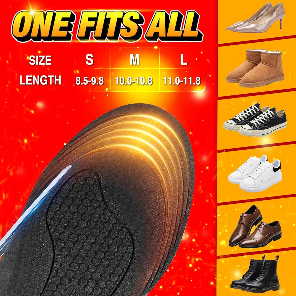 Rechargeable Heated Insoles for Winter Boots with Remote Control
