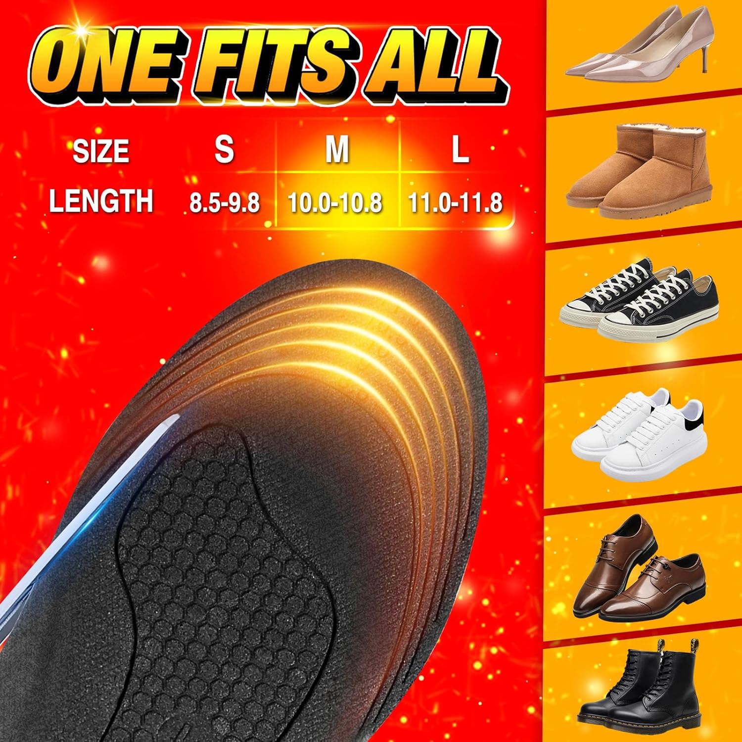 Rechargeable Heated Insoles Remote-Controlled Warming Inserts for Shoes - Image 6