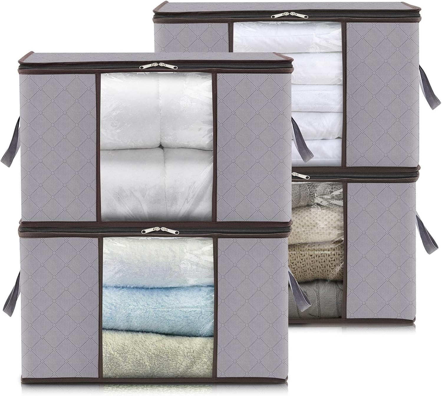 Foldable Storage Boxes with Handles and Front Window - Image 10