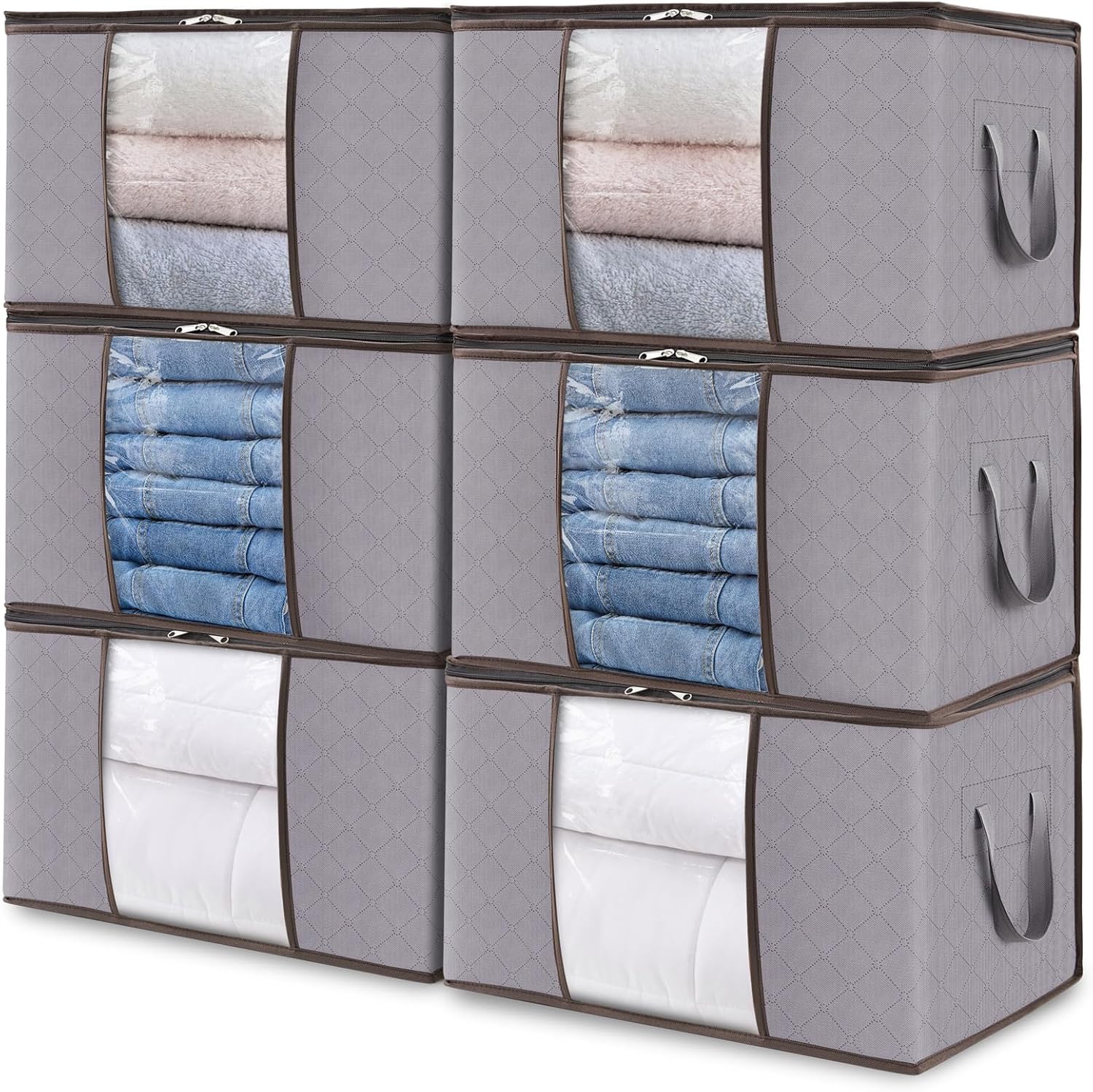 Foldable Storage Boxes with Handles and Front Window - Image 9