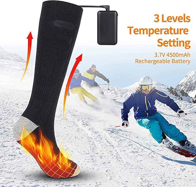 Rechargeable Outdoor Heated Socks for Winter