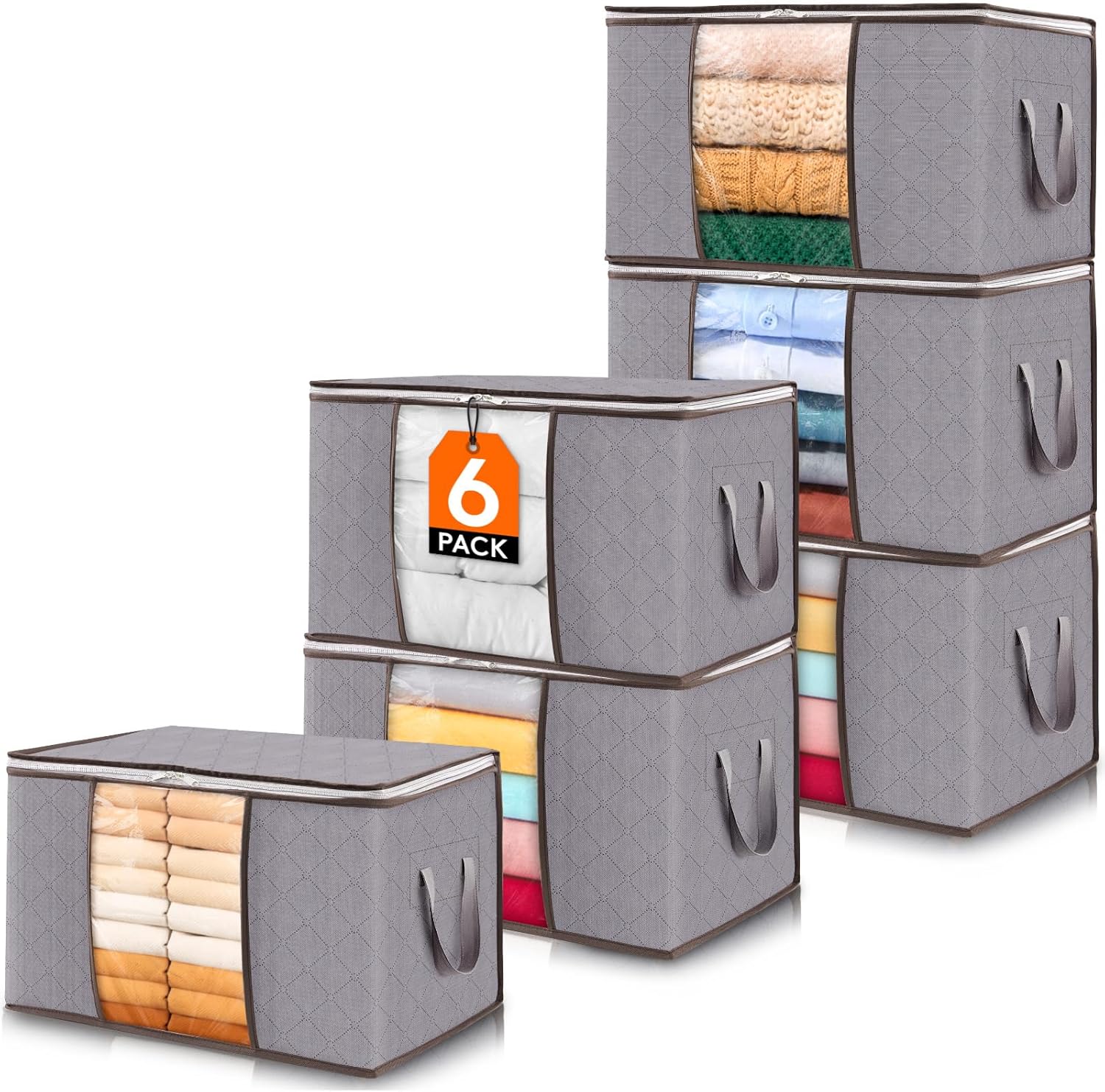 Foldable Storage Boxes with Handles and Front Window - Image 13