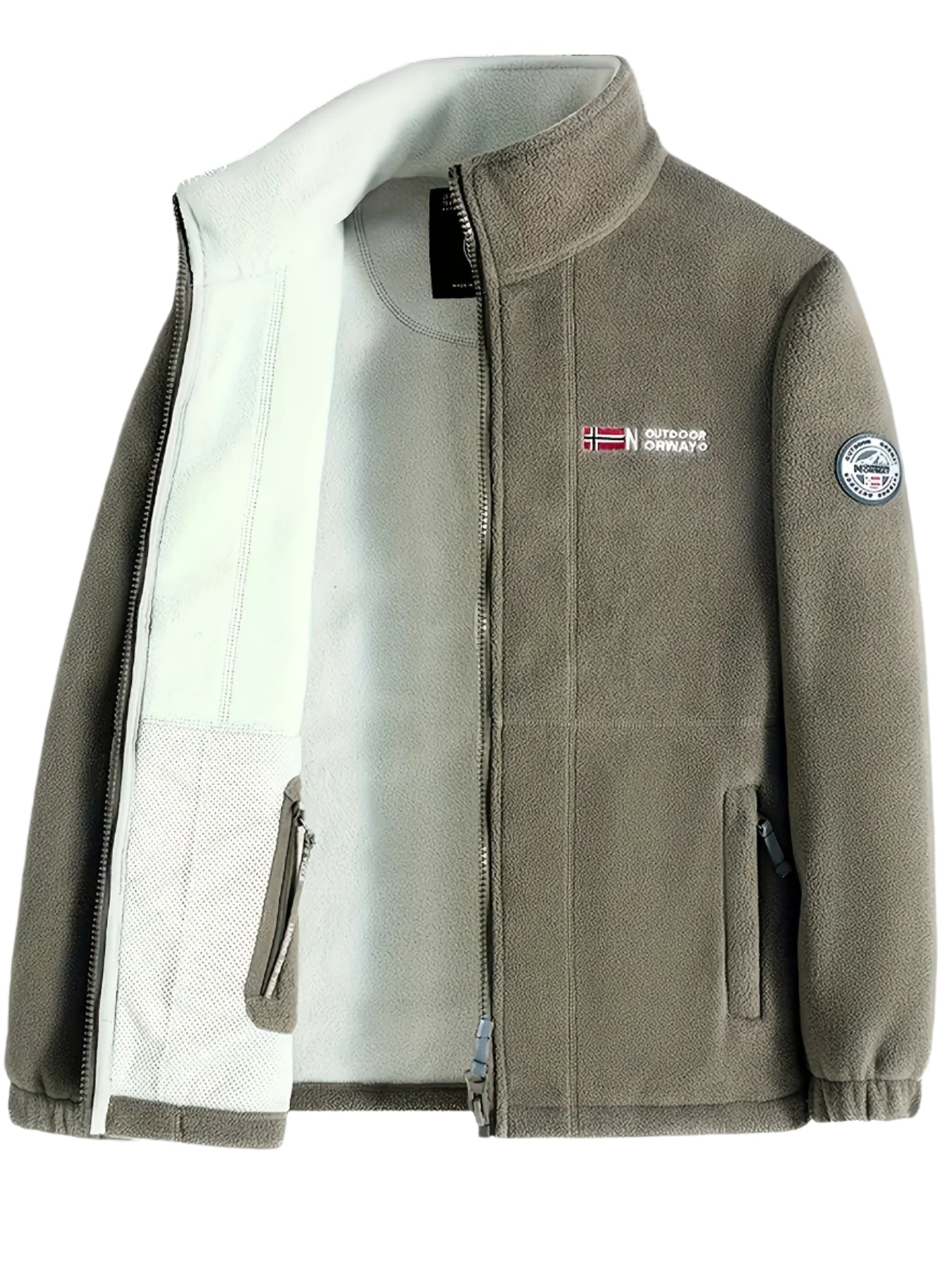 Men's Fashion Warm Outdoor Fleece Jacket with Protective Collar