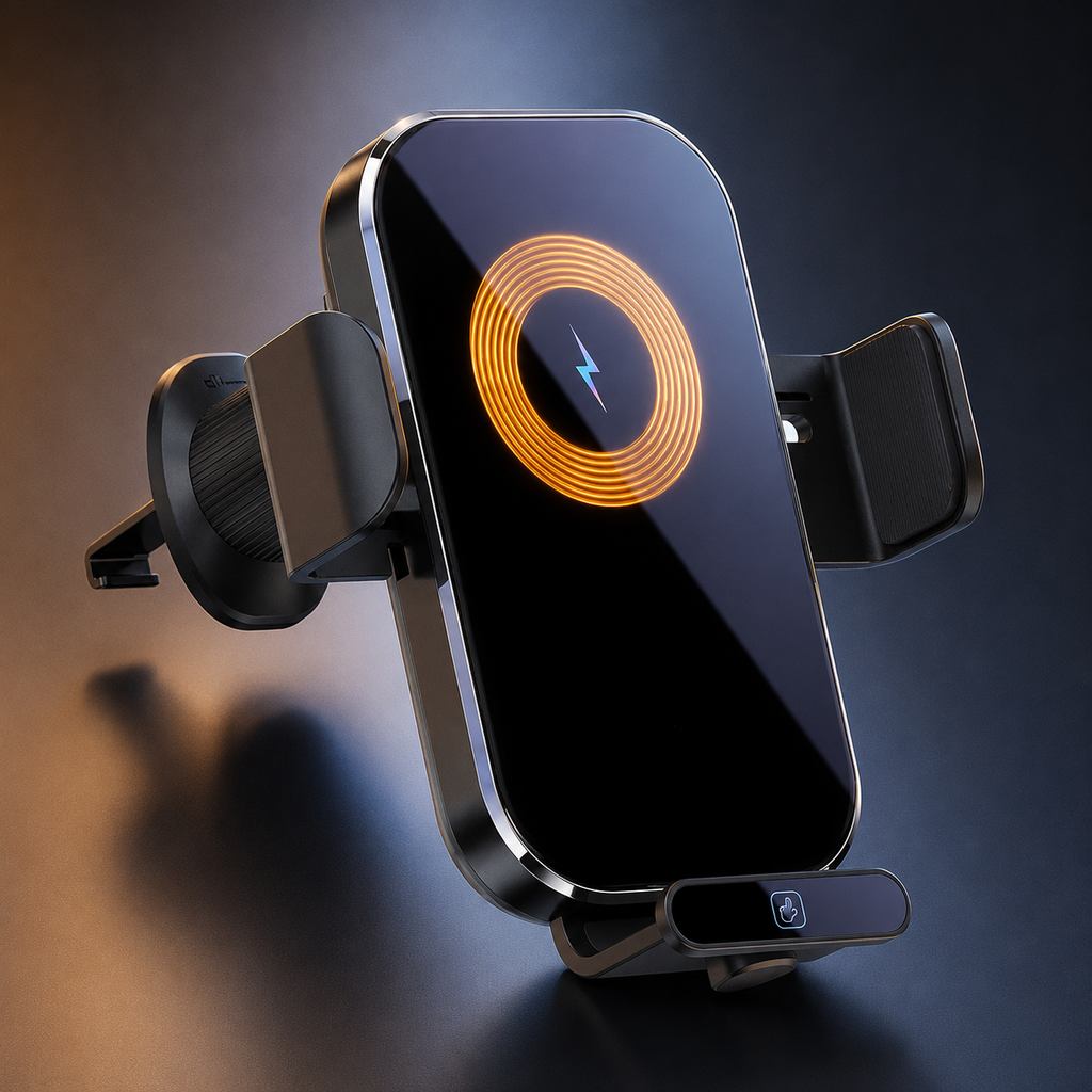 15W Wireless Car Charger Mount with Auto Clamp