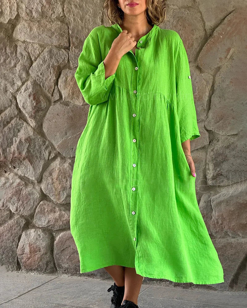 Casual Summer Flowing Shirt Dress for Women