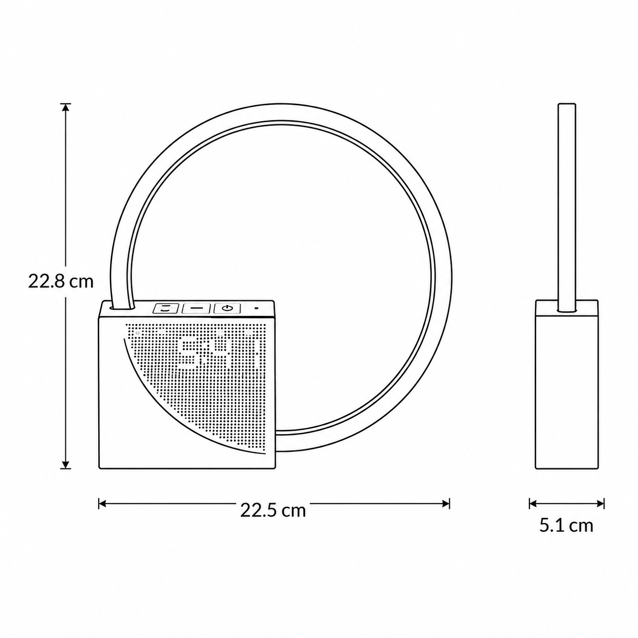 Multifunctional LED Table Lamp with USB Port