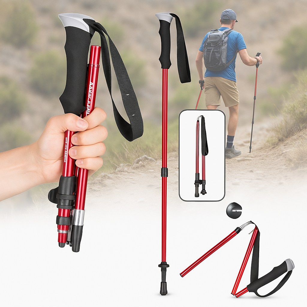 Lightweight Hiking Poles and Foldable Walking Support - Image 3