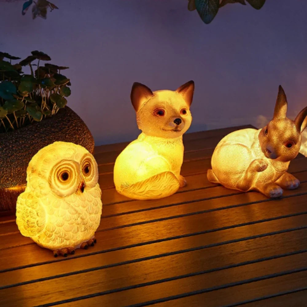 Solar Garden Light Whimsical Animal Statue Outdoor Decor Waterproof - Image 10