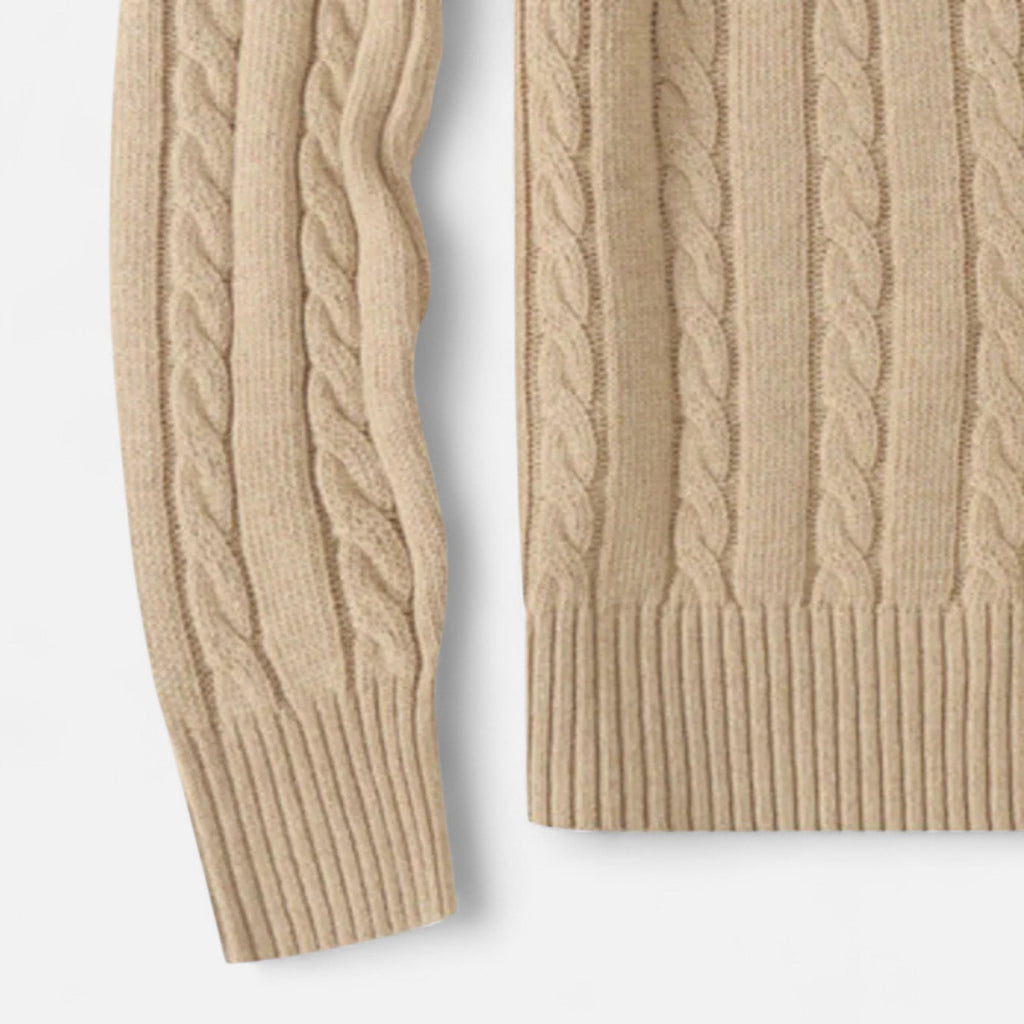Men’s Classic Knitted Winter Sweater with Round Neckline Style