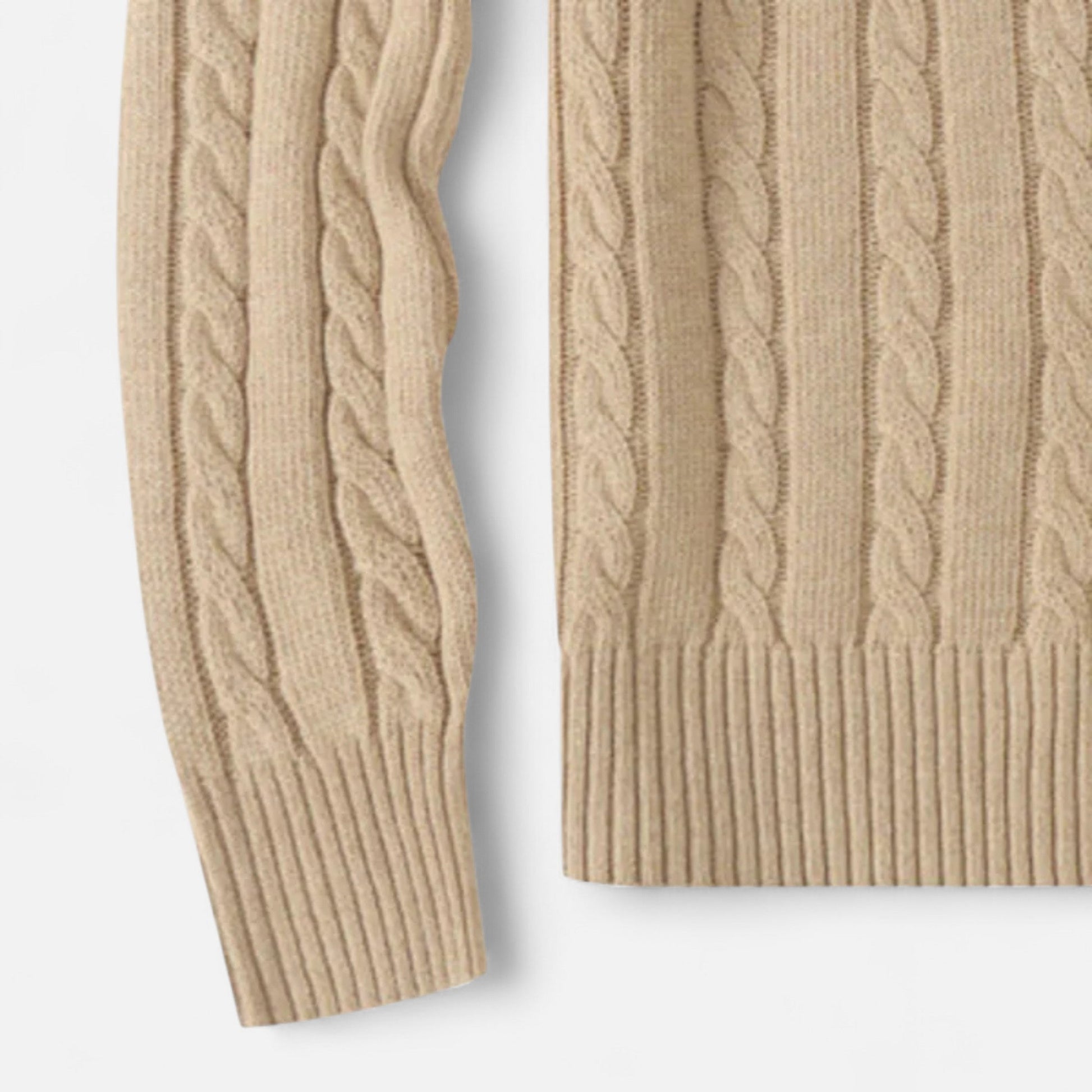 Men’s Classic Knitted Winter Sweater with Round Neckline Style