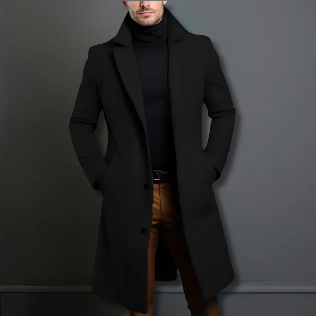 Men’s Classic Formal Warm Long Overcoat