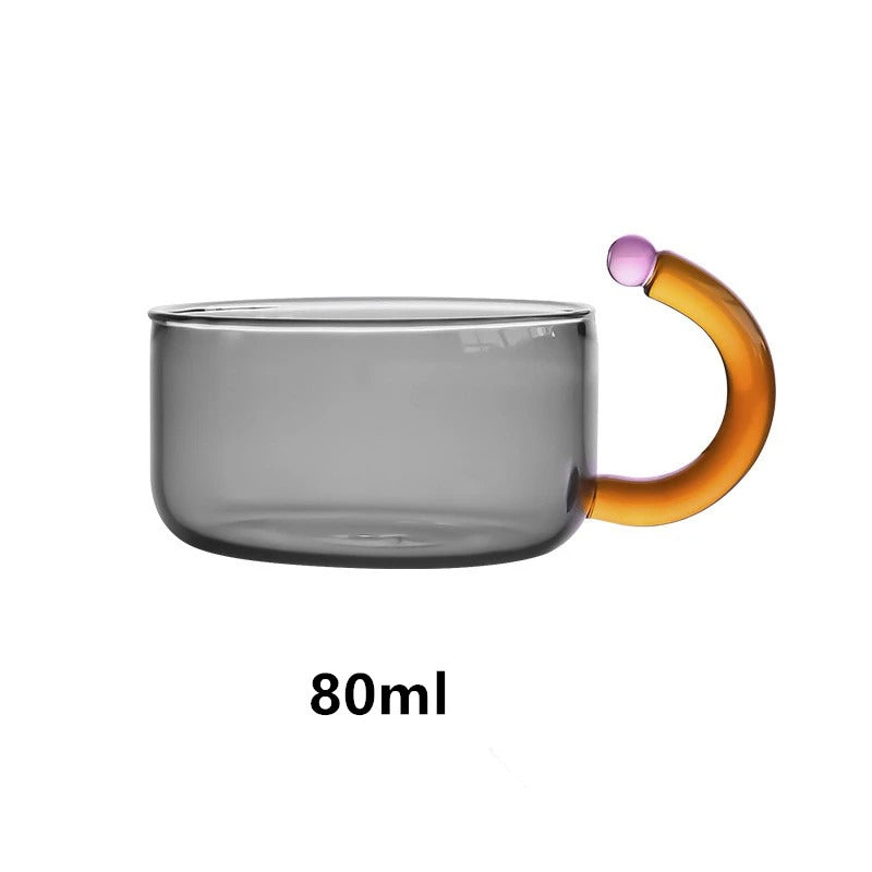 Modern Clear Tokyo Glass Teapot with Matching Cup