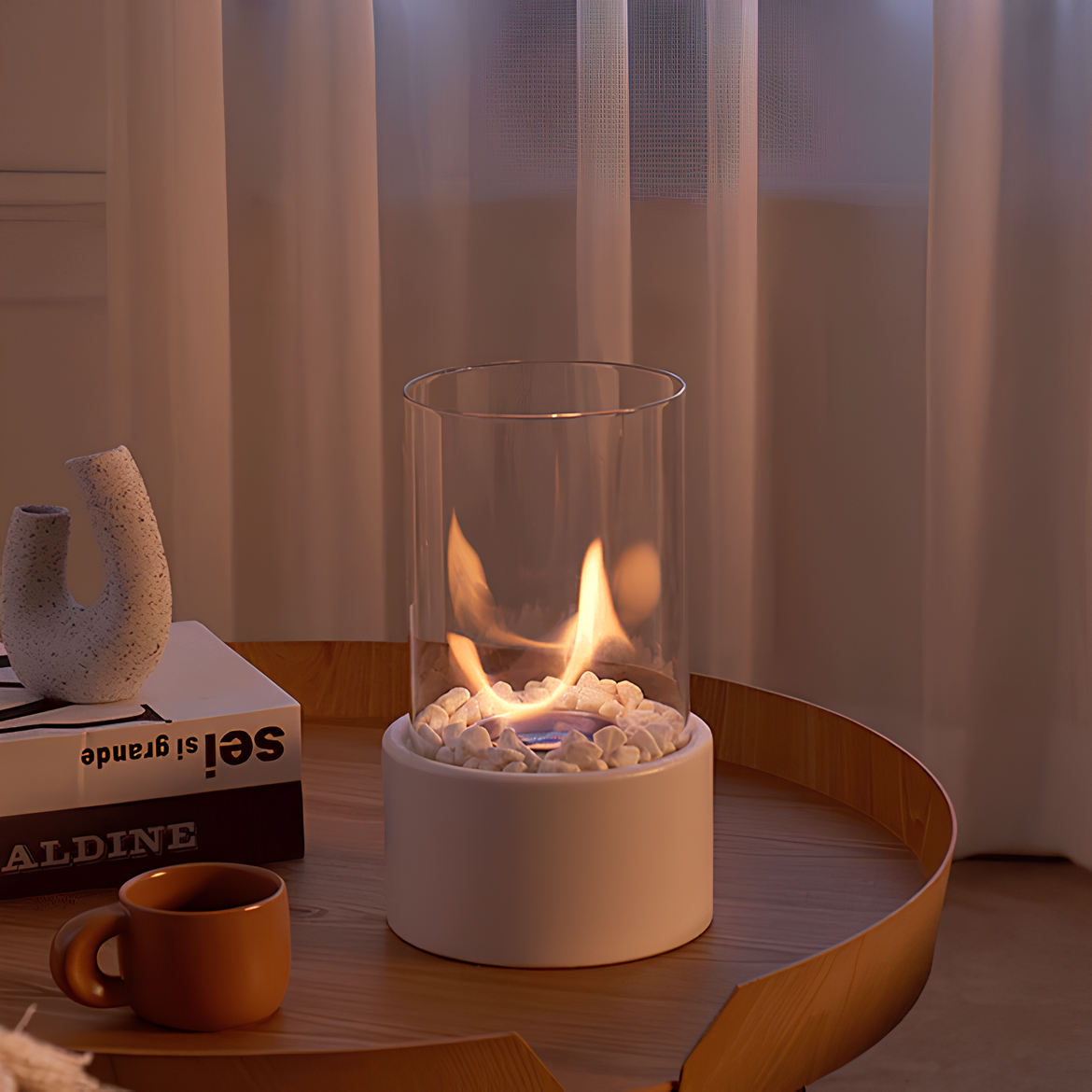 Decorative Atmospheric Glass Flame Lamp