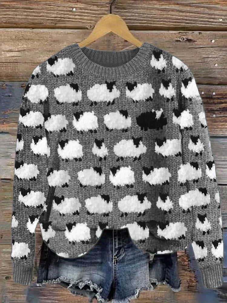 Women's Vintage-inspired Knitted Winter Sweater
