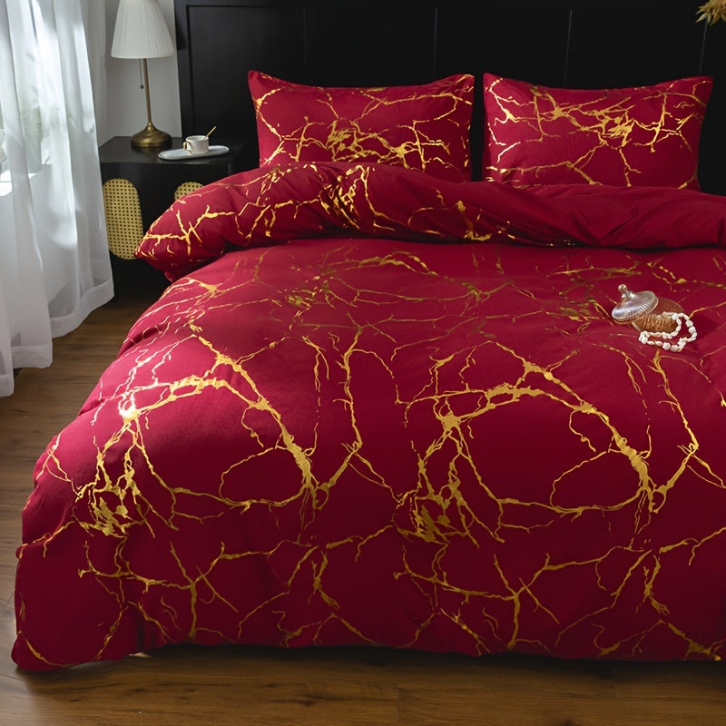 Quilt Cover Set | Hot Stamped Texture | Stylish Bedroom Upgrade | Polyester - Image 35