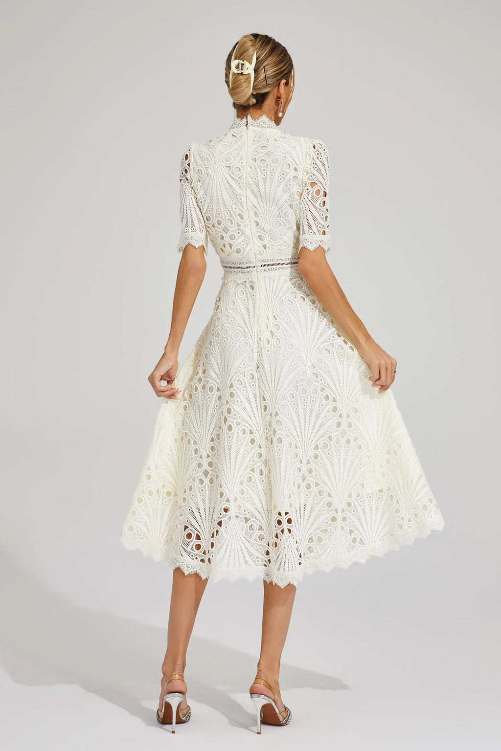 Exquisite Glamour Lace Midi Dress for Women