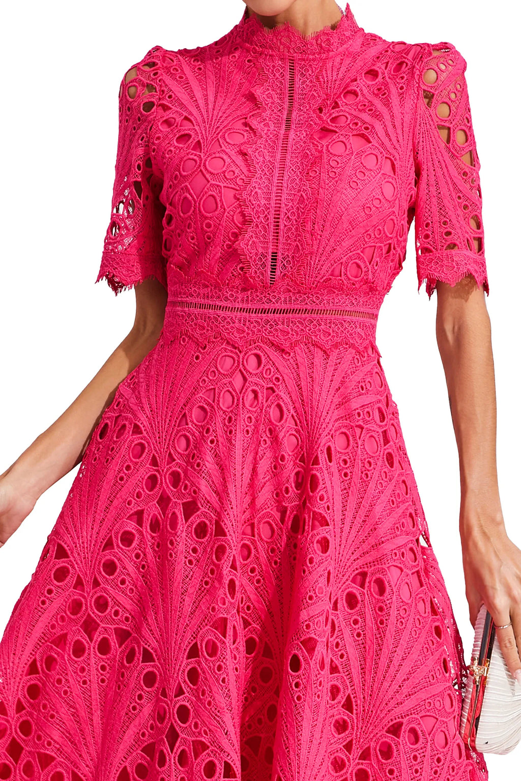 Exquisite Glamour Lace Midi Dress for Women
