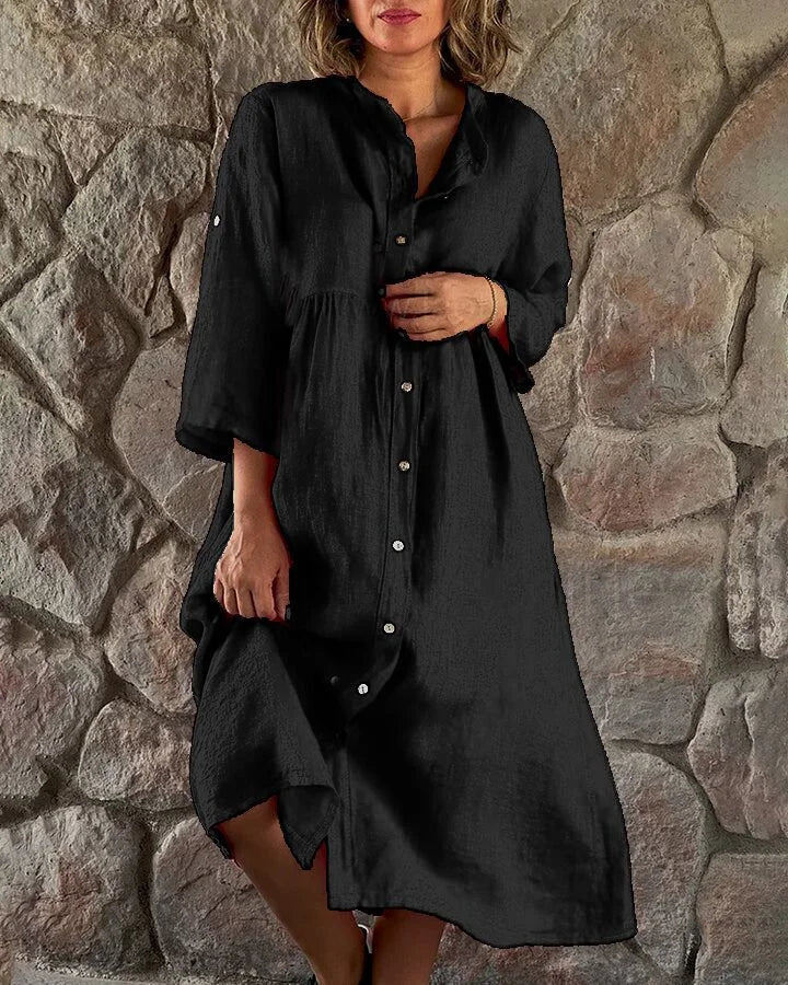 Casual Summer Flowing Shirt Dress for Women