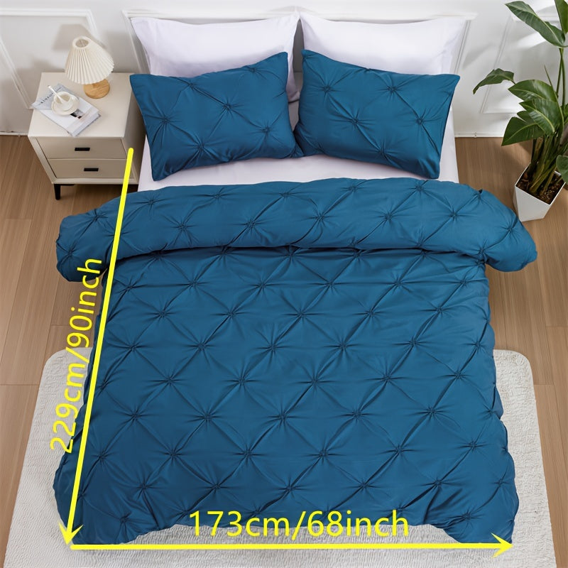 Duvet Cover Set | Quilted Texture | Breathable All-Season Comfort | Polyester - Image 20