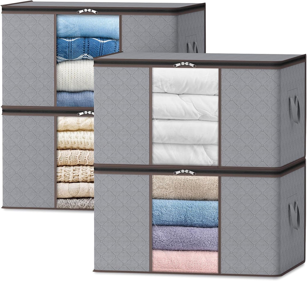 Foldable Storage Boxes with Handles and Front Window - Image 8