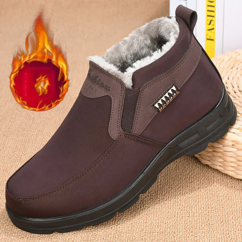 Men's Thermal Winter Insulation Plush Shoes for Cold Days