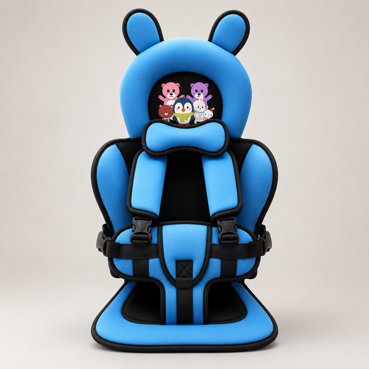 Children Car Seat Head Support Pillow with Bear Design - Image 8
