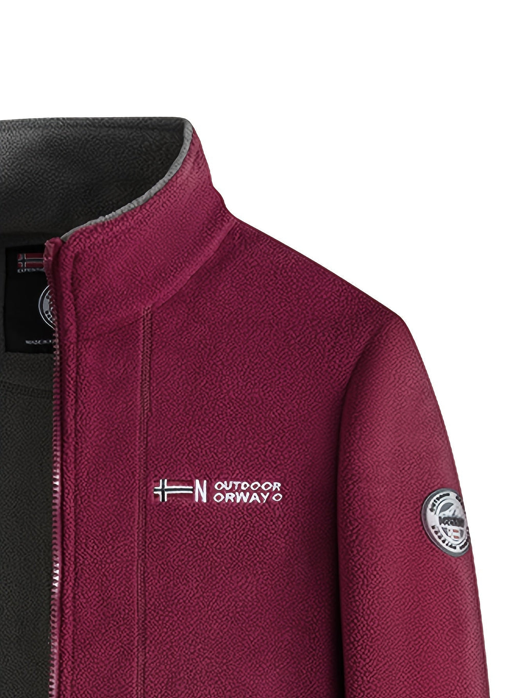 Men's Fashion Warm Outdoor Fleece Jacket with Protective Collar