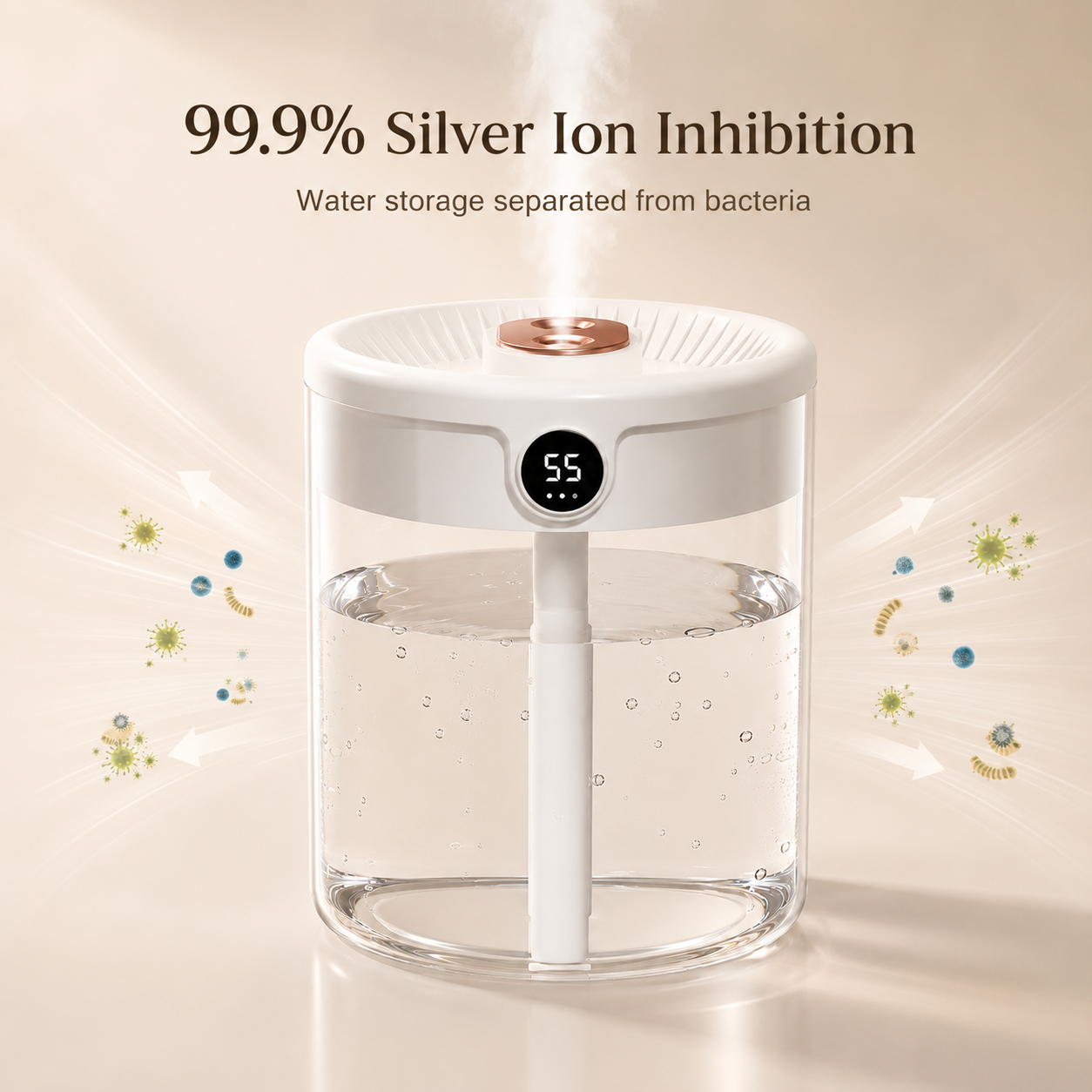 Ultrasonic Cool Mist Air Humidifier with Whisper Quiet Operation