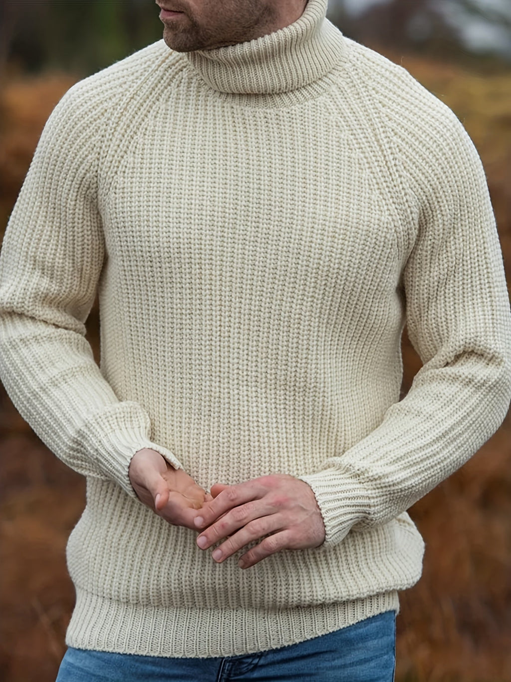 Men's Retro knitted Turtleneck Winter Sweater