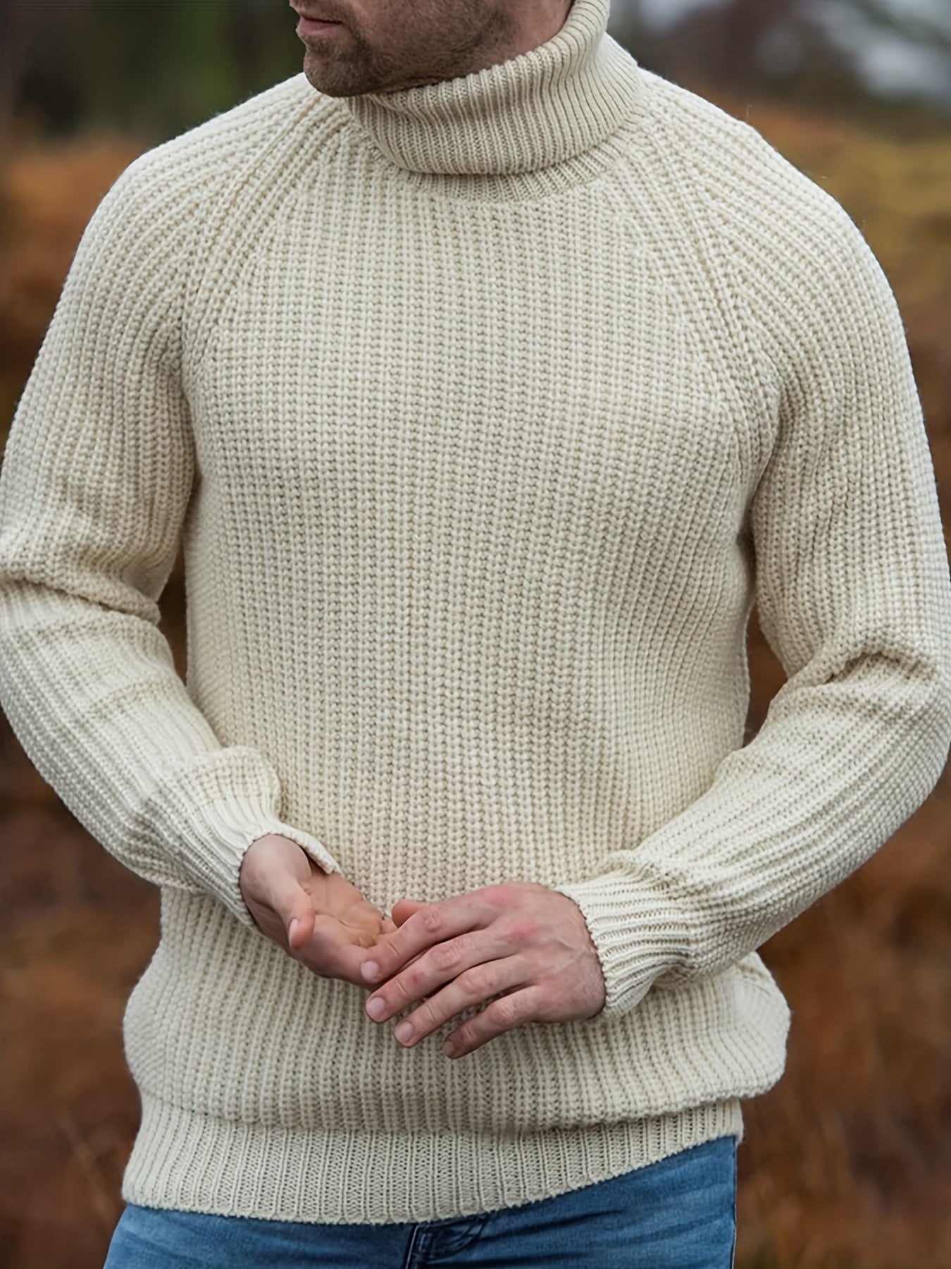 Men's Retro knitted Turtleneck Winter Sweater