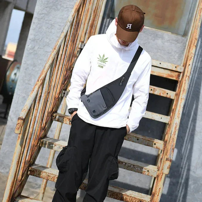 Oliver | Men's Small Slim Waterproof Canvas Crossbody Sling Bag - Image 2