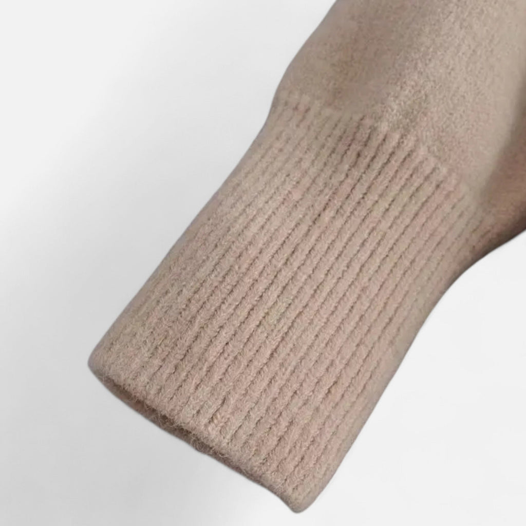 Women’s Casual Elegance Thick Layering Knit Warm Cardigan with V-Neckline