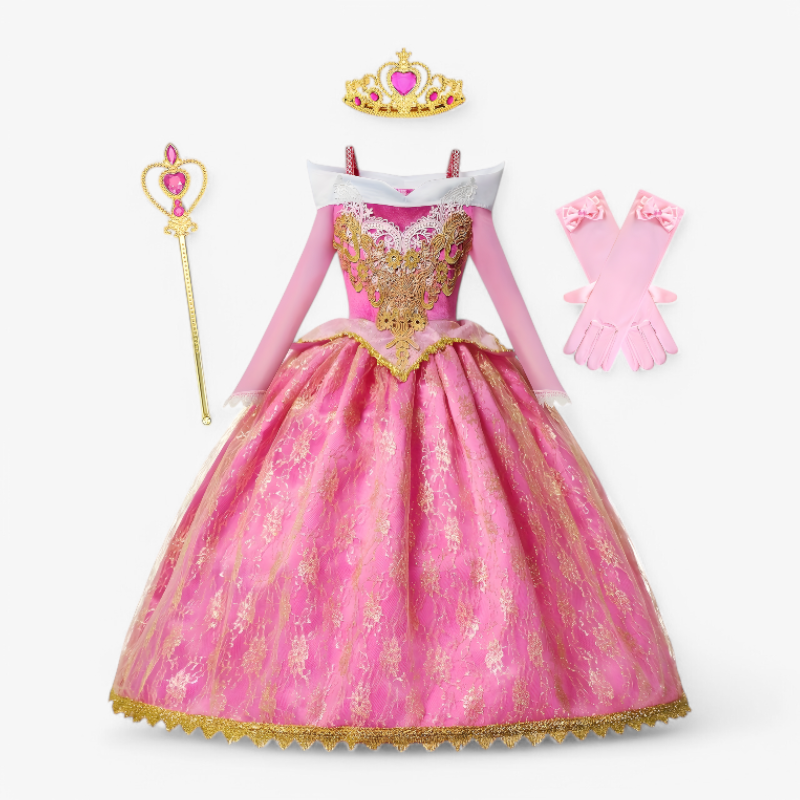 Girls Satin Princess Costume Set