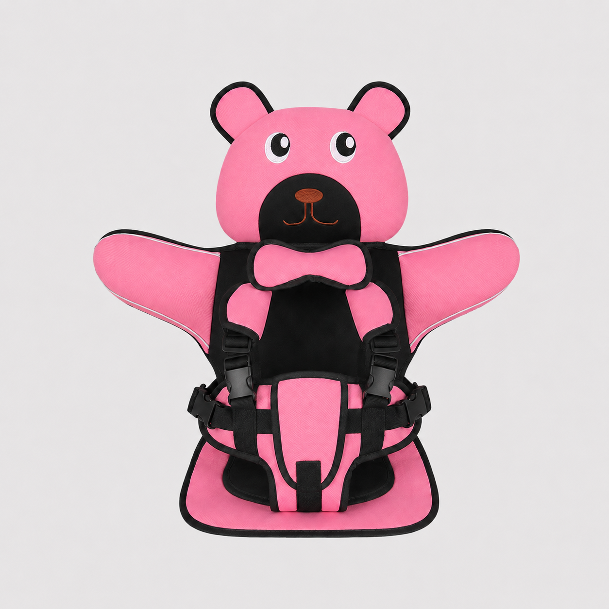 Adjustable Child Travel Booster Seat with Bear Design - Image 3
