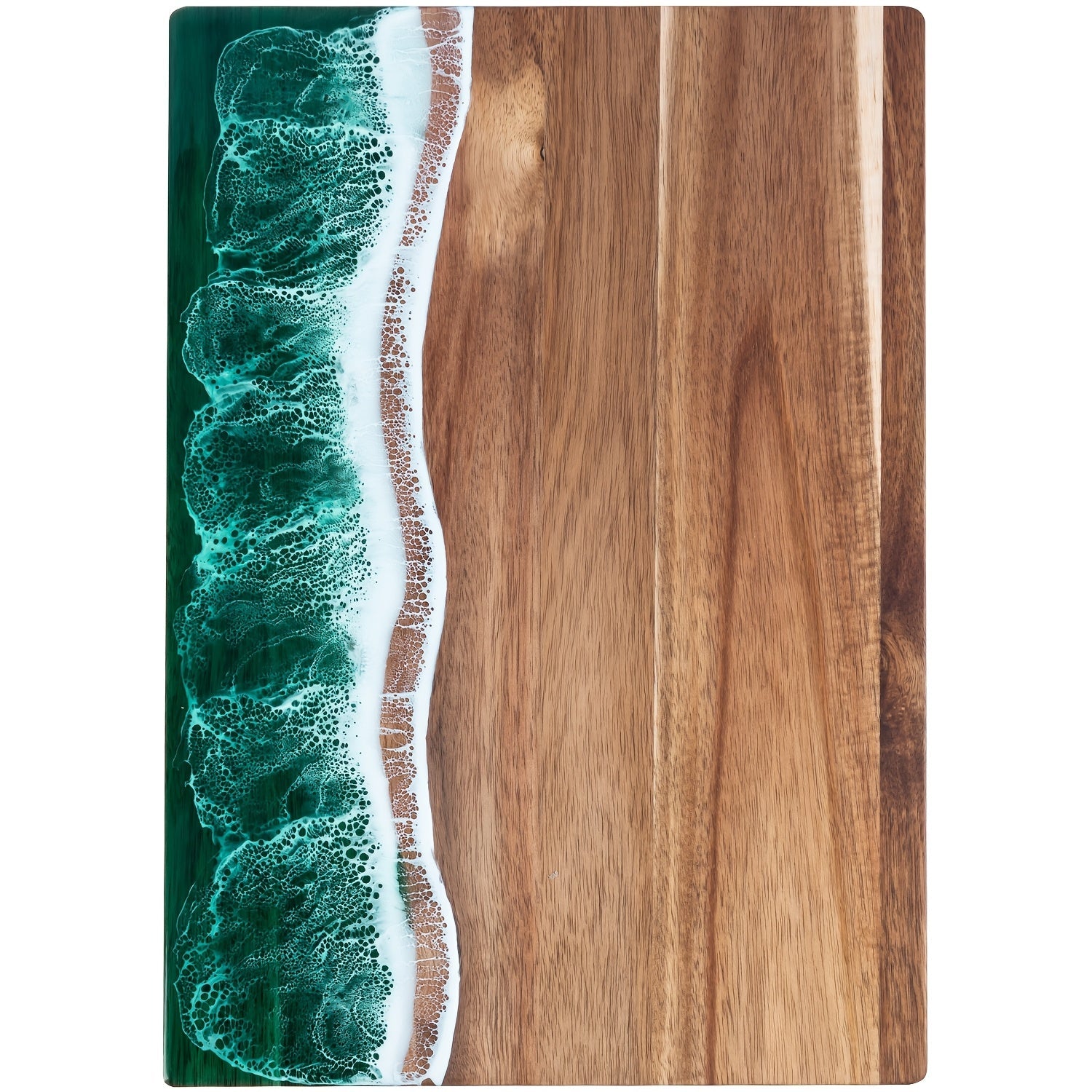 Charcuterie Board Ocean Resin Acacia Wood Cheese Serving Tray - Image 6