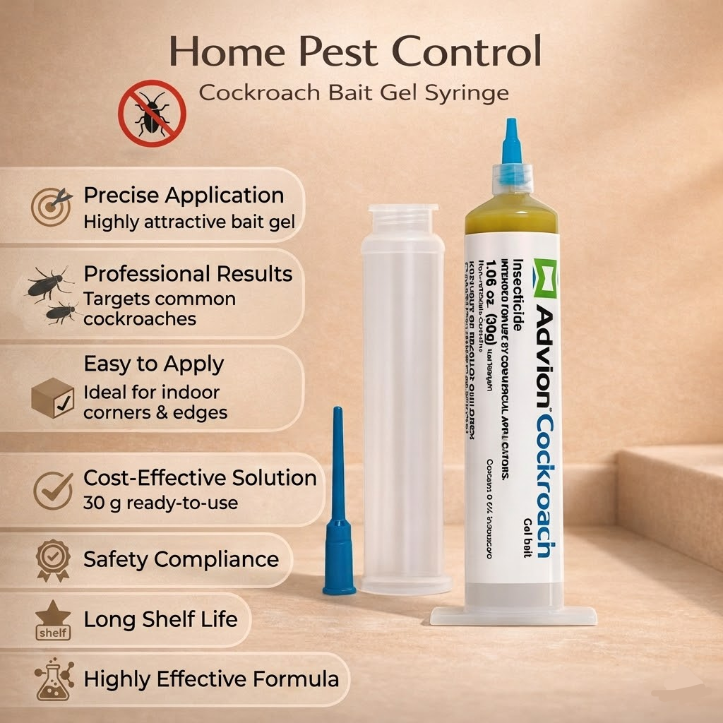 Cockroach Gel Bait Syringe Indoor Roach Killer Indoxacarb - Image 3