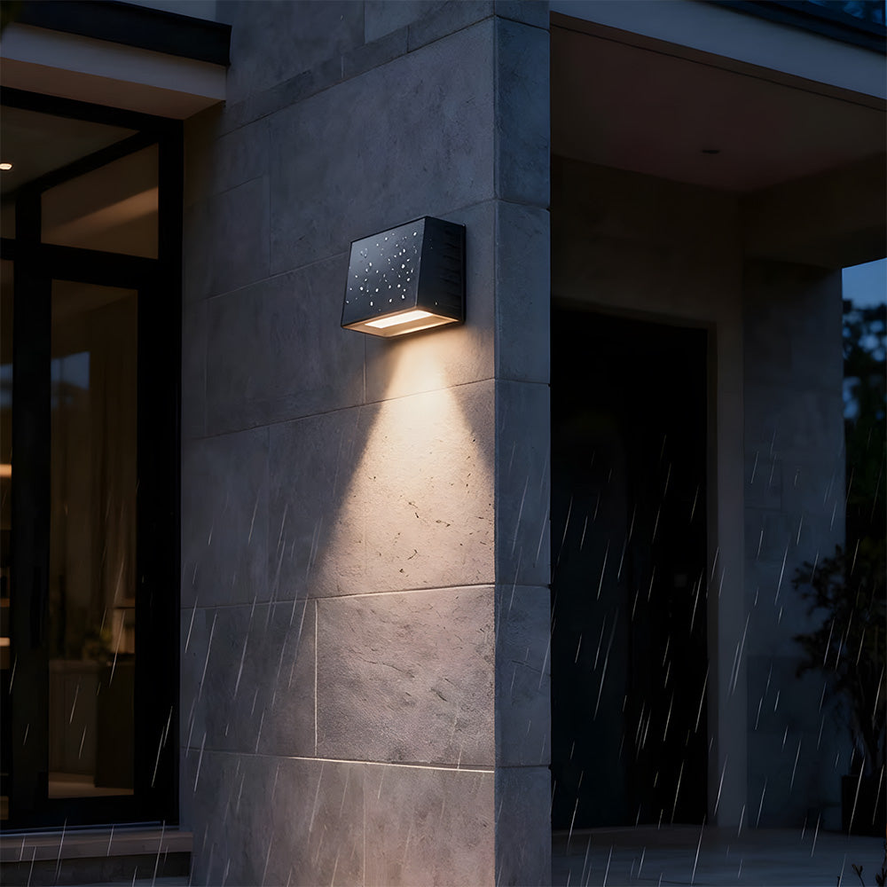 Solar Outdoor Wall Lights LED Waterproof IP65 Black Exterior Lamp - Image 3