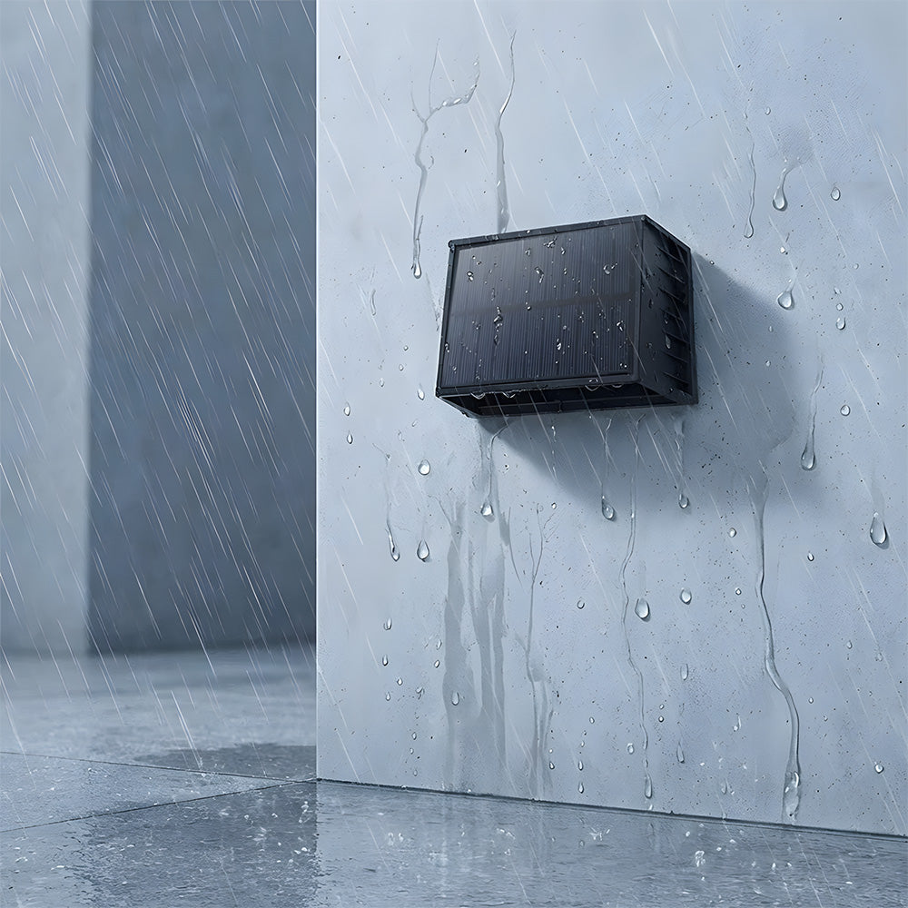 Solar Outdoor Wall Lights LED Waterproof IP65 Black Exterior Lamp - Image 4