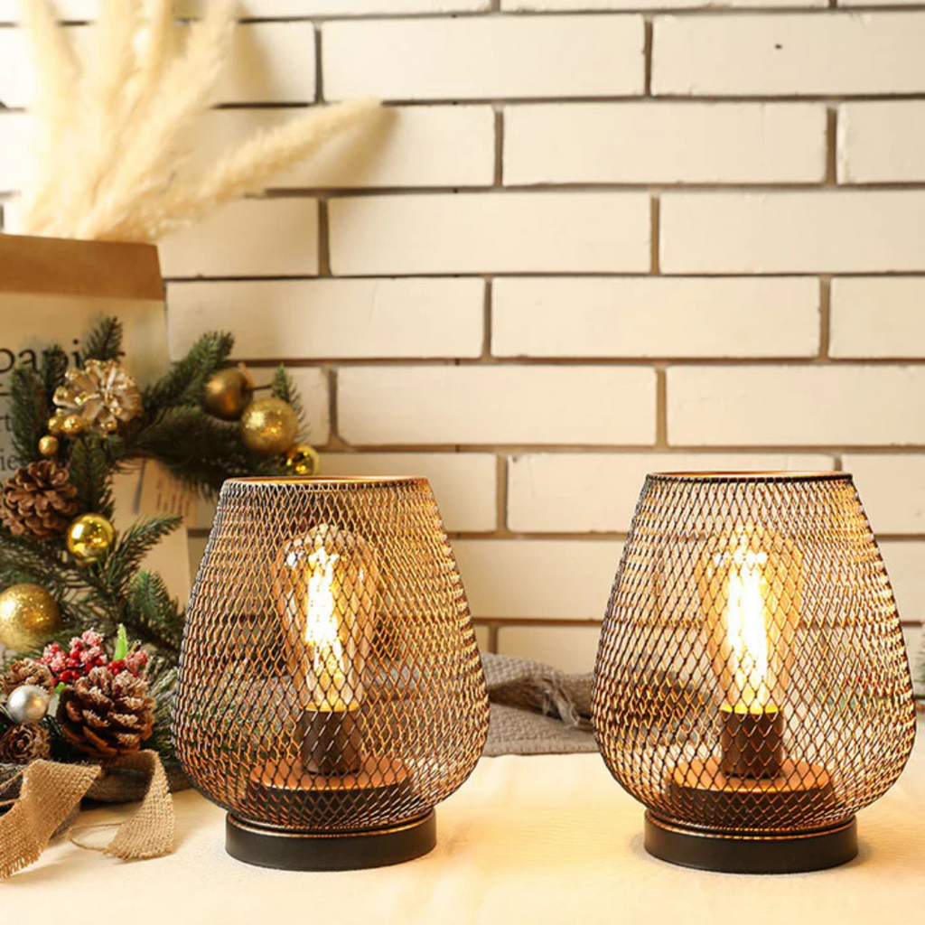 Avenora – Wireless Rechargeable Metal Mesh Table Lamp Warm White LED - Image 9
